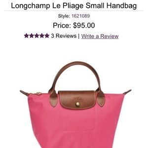 longchamp pink bag